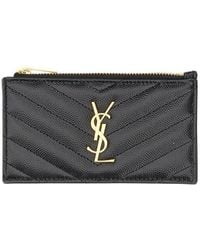 Saint Laurent - Card Holder "Cassandras" - Lyst