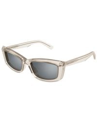 Saint Laurent - Sl658 Mini Transparent Sunglasses With Mirror - Lyst