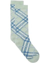 Burberry - Check-Pattern Jacquard-Knitted Socks - Lyst