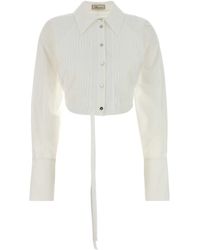 Blumarine - Solid Collar Top - Lyst