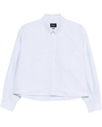 A.P.C. - A. P.C. Mini Striped Front Pocket Shirt - Lyst