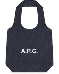 A.P.C. - Mini Tote Bag Ninon Denim Cotton - Lyst