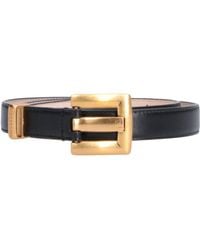Balmain - Leather Belt With Logo Buckle - Lyst