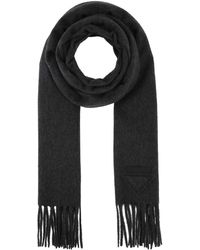 Prada - Charcoal Cashmere Scarf - Lyst