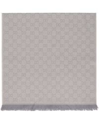 Gucci - Wool Scarf Gg - Lyst