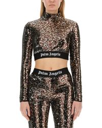 Palm Angels - Sequined Top - Lyst
