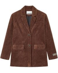 Ganni - Corduroy Blazer - Lyst