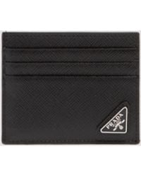 Prada - Mini Leather Card Holder - Lyst