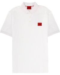 HUGO - Logo Shirt Collar Polo - Lyst