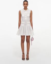 Self-Portrait - Flower Trim Knit Mini Dress - Lyst