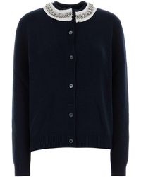Prada - Wool-Cashmere Cardigan - Lyst