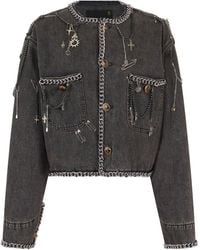 R13 - Short Denim Jacket - Lyst