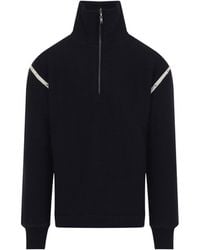 Maison Margiela - Elbow Patch Quarter Zip Sweater - Lyst