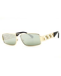 Versace - Rectangular Metal Sunglasses - Lyst