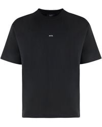 A.P.C. - Boxy Micro Logo Cotton Crew-Neck T-Shirt - Lyst