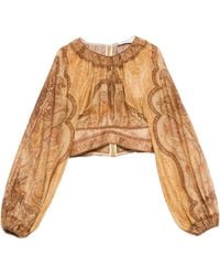 Zimmermann - Wanderlust Cotton And Silk Top - Lyst