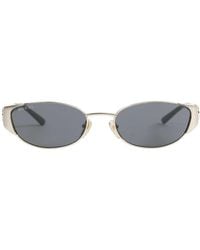 Gucci - Metal Frame Sunglasses With Interlocking G Cut-Out Detail - Lyst