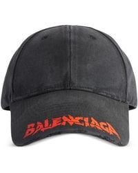 Balenciaga - Logo-Print Distressed Baseball Cap - Lyst