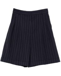 Max Mara - Straight Leg Wool Pants With Central Crease And Double Front Pleats - Lyst