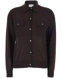 P.A.R.O.S.H. - Polo-Collar Sweater, Wool-Blend - Lyst