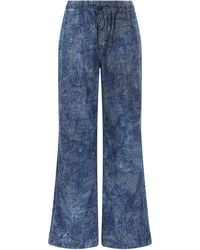 Just Cavalli - High-Waisted Boho-Chic Denim Pants - Lyst