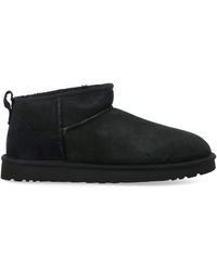 UGG - Classic Ultra Mini Suede Sheepskin Lined Slip-On Boots - Lyst