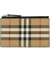 Burberry - Printed Canvas Card Holder - Lyst