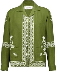 BAZISZT - Trendy Embroidered Camp Collar Shirt - Lyst