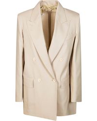 Max Mara - Double-Breasted Wool Blazer Jacket - Lyst