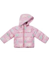 Stella McCartney - Mini Quilted Puffer Jacket With Colorful Bird Print - Lyst