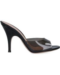 Gianvito Rossi - Transparent Strap High-Heel Mule Sandals - Lyst