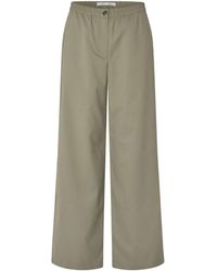 Samsøe & Samsøe - Wide Trousers Satova Overland Melange - Lyst