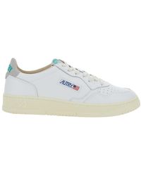 Autry - Leather Medalist Low Low-Profile Sneaker With Perforated Toe And Logo Detail For - Lyst