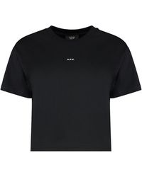 A.P.C. - Cotton Crew-Neck T-Shirt - Lyst