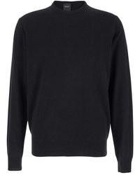 Le Plain - Merino Wool Silk Cashmere Crew Neck Sweater With Ribbed Cuffs & Hem - Lyst