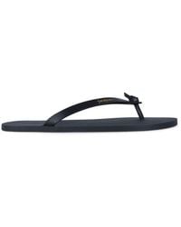 Saint Laurent - Leather Flip Flops - Lyst