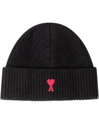 Ami Paris - Beanie With Adc Detail - Lyst