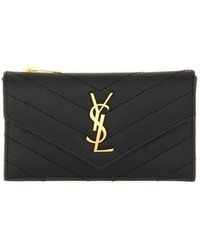 Saint Laurent - Portacarte Cassandre - Lyst