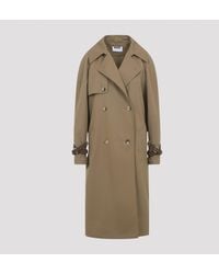 Moschino - Cotton Blend Gabardine Trench Coat - Lyst