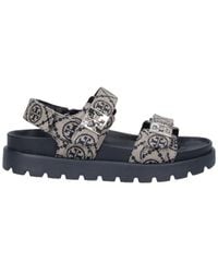 Tory Burch - Logo Jacquard Platform Sandals - Lyst