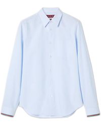 Gucci - Striped Cotton Button-Down Shirt With Web-Patterned Trim & Pointed Collar - Lyst