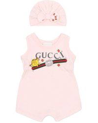 Gucci - Baby Body Set With Beanie Hat - Lyst