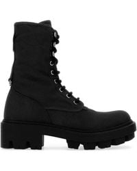 Prada - Solid Lace Up Boot - Lyst