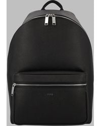 BOSS - Textured Backpack With Front Zip Pocket - Lyst