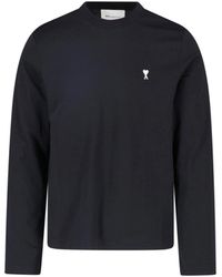 Ami Paris - Long Sleeve Crewneck T-Shirt - Lyst