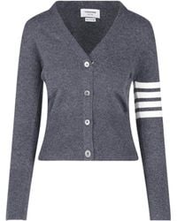 Thom Browne - V-Neck Button-Front Cardigan Sweater - Lyst