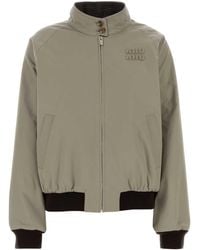 Miu Miu - Dove Cotton Blend Reversible Jacket - Lyst