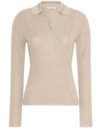 Max Mara - Open Polo Cashmere Silk Sweater, Regular Fit, Long Sleeves - Lyst