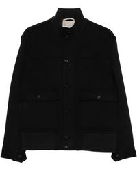 Lardini - Wool-Cashmere Jacket With Button & Zip Closure - Lyst