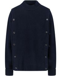 Setchu - Ribbed Turtleneck Sweater With Side Button Detail - Lyst